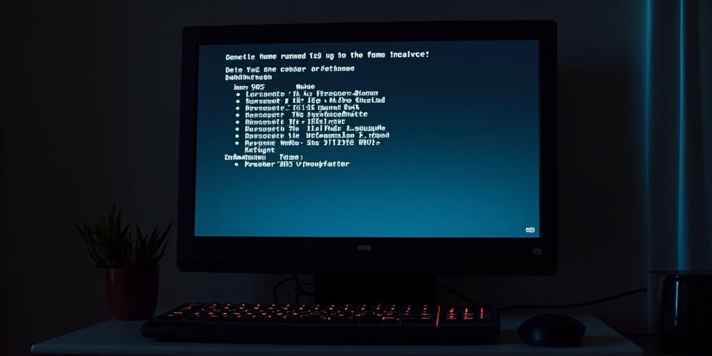 BIOS設定画面が表示されたモニター