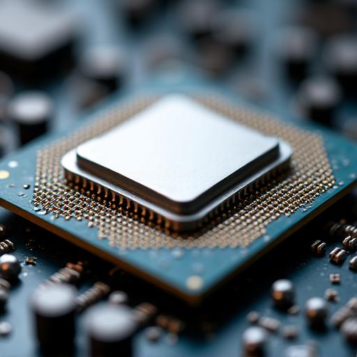 最新のCPUプロセッサーのクローズアップ